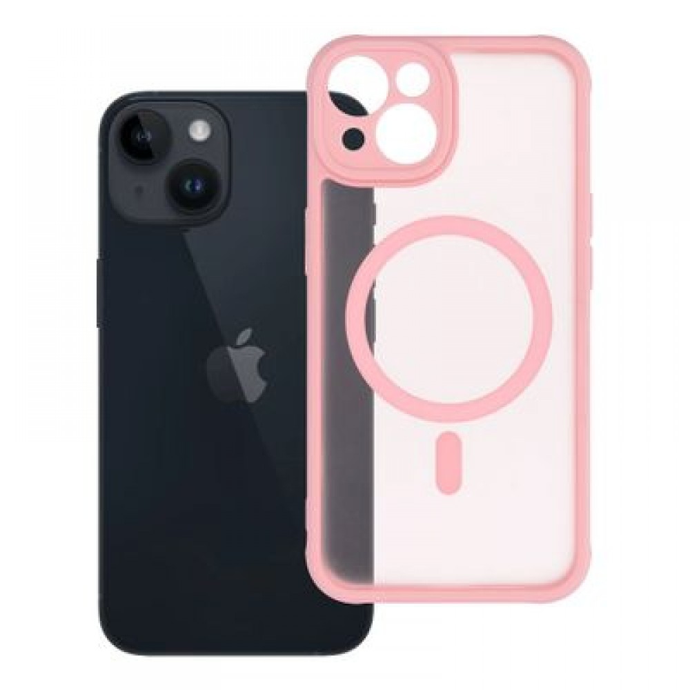 Θήκη Full Matte Mag για iPhone 14 – MagSafe Ροζ