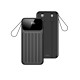 Maxlife power bank with built-in cables MXPB-06 PD QC 22,5W 10000 mAh black