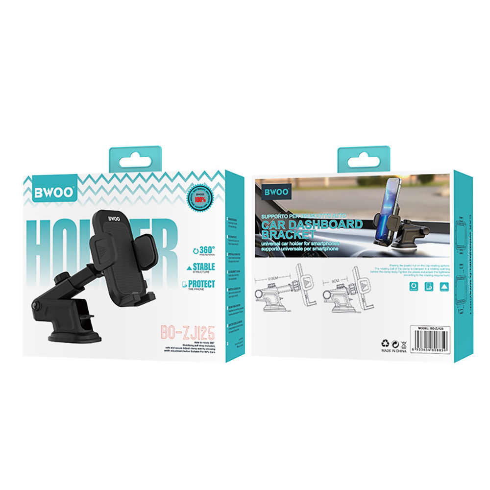BWOO Dashboard car holder BO-ZJ125 ABS+silicon+aluminum