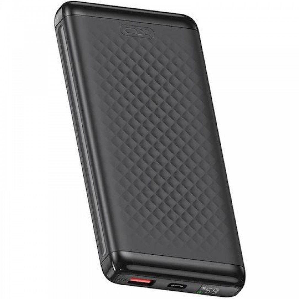 XO PB308, POWERBANK, 10000MAh, 2 ΘΥΡΕΣ, ΜΑΥΡΟ