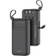 XO PR279, POWERBANK, 20000MAh, ΜΕ 4 ΚΑΛΩΔΙΑ, ΜΑΥΡΟ