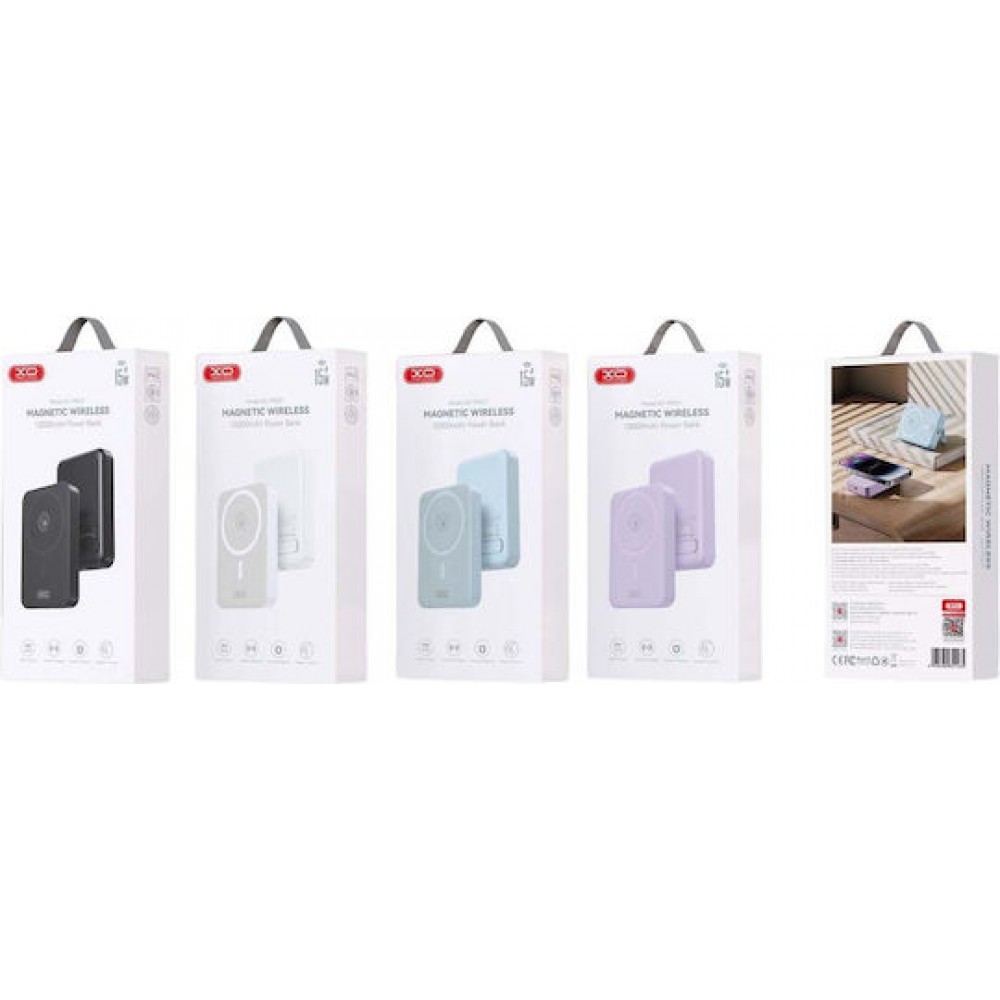 XO PR231 magnetic 15W wireless charging+PD20W fast charging 10000mAh White