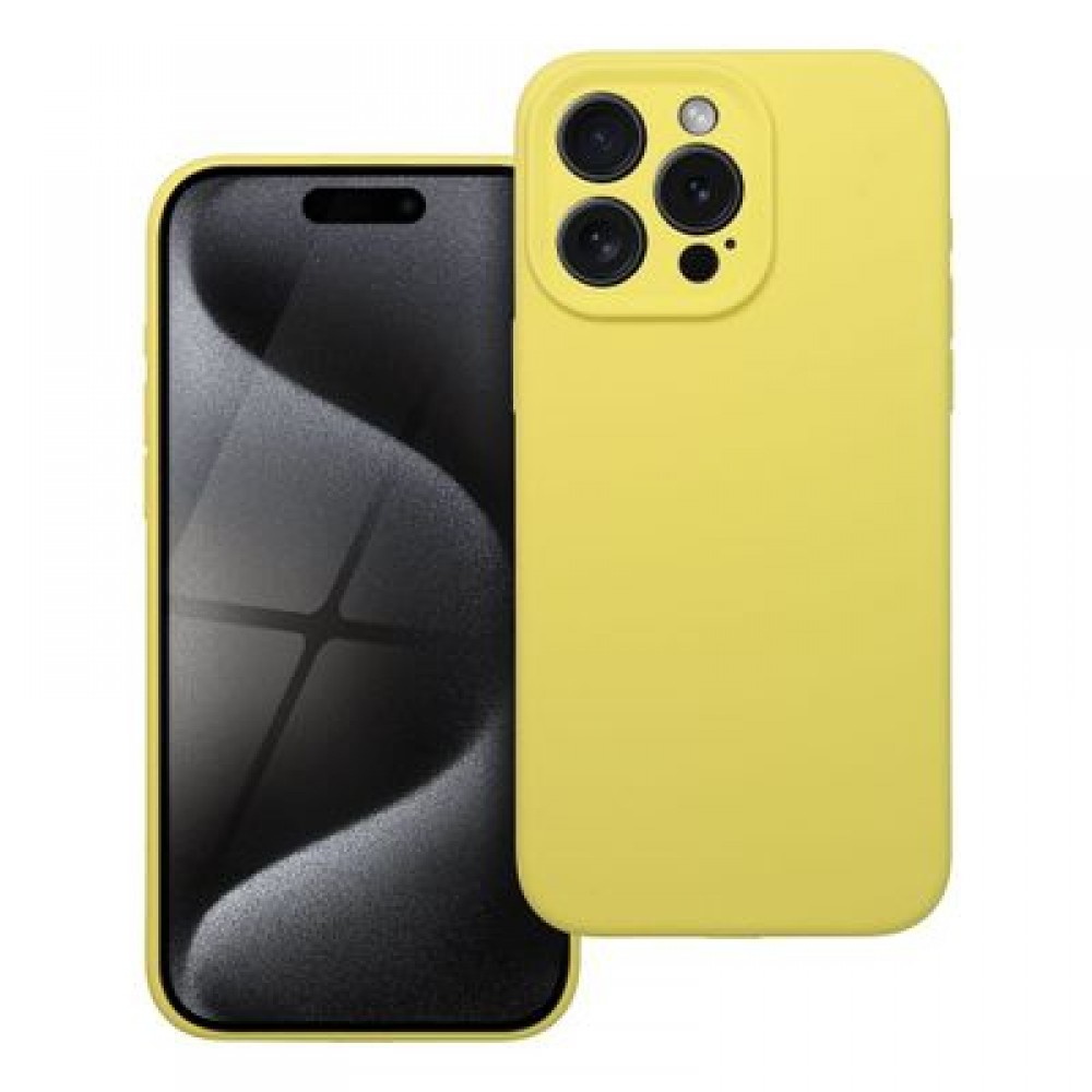 Θήκη Silicone 2mm για iPhone 15 Pro Max – Κίτρινο Θήκη Silicone 2mm για iPhone 15 Pro Max – Κίτρινο
