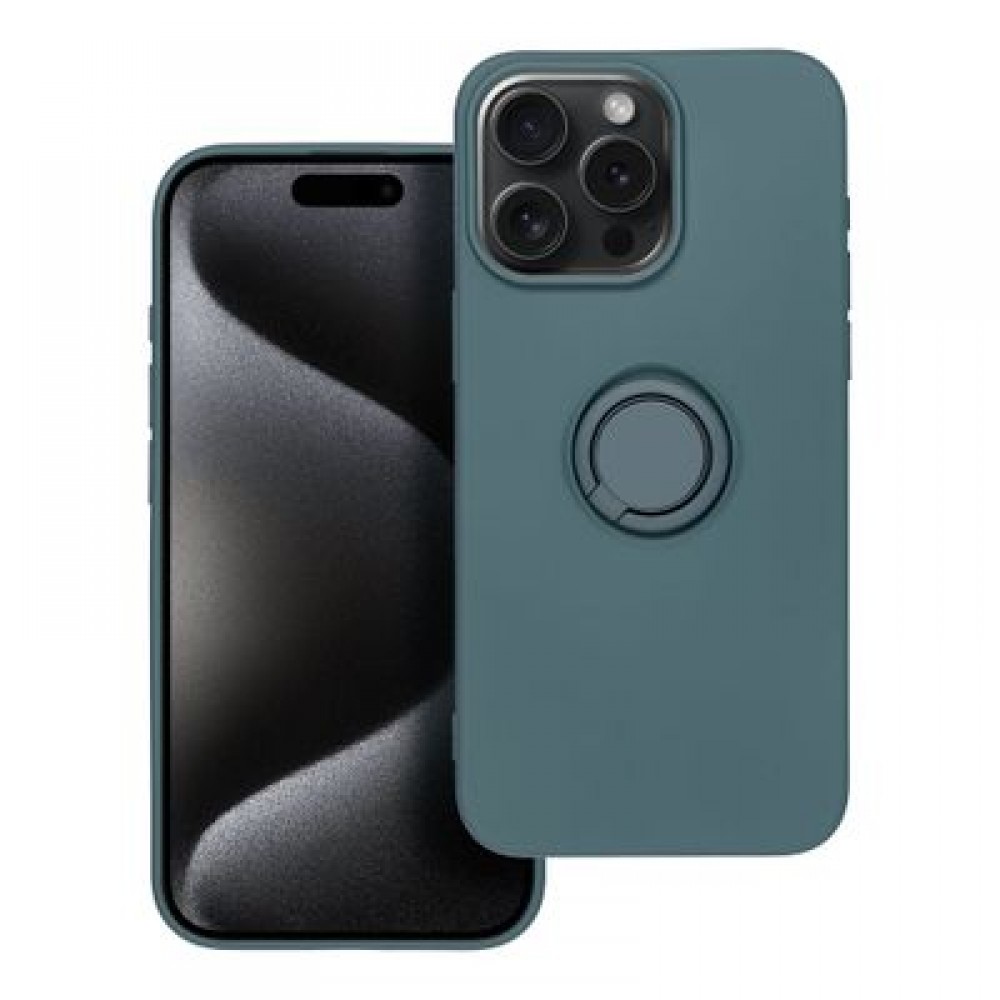Θήκη Silicone Ring για iPhone 15 Pro Max – Πράσινο Θήκη Silicone Ring για iPhone 15 Pro Max – Πράσινο
