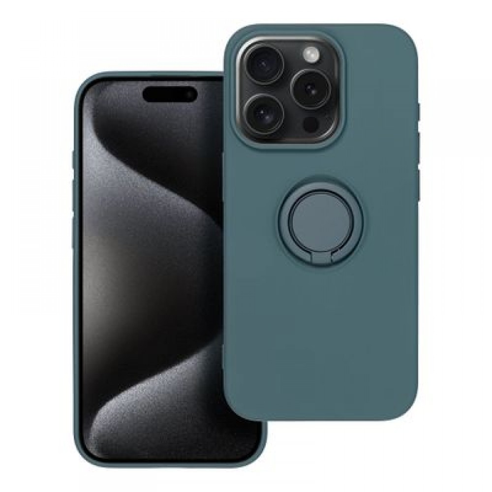 Θήκη Silicone Ring για iPhone 15 Pro – Πράσινο Θήκη Silicone Ring για iPhone 15 Pro – Πράσινο