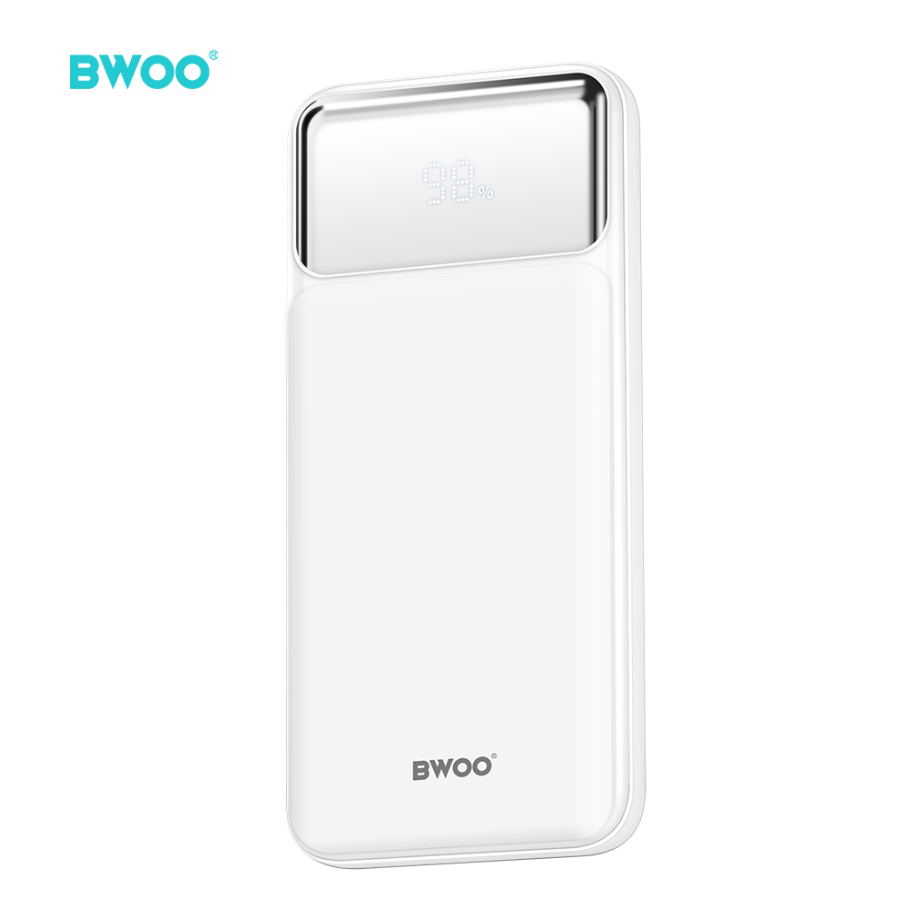 BWOO Power bank με οθόνη, Ultra thin 22.5W 10000mah P34 - Λευκό