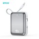 BWOO Power bank με καλώδιο, οθόνη 45W 10000mah P77 - Ασημί