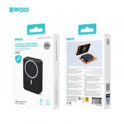 BWOO Power bank magnetic wireless 20W 10000mah BO-P59 - Μαύρο