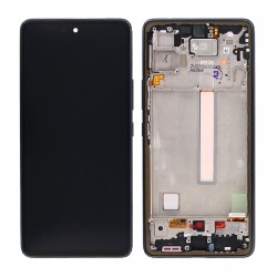 Γνήσια Οθόνη LCD και Μηχανισμός Αφής με Πλαίσιο για Samsung Galaxy A53 5G – SM-A536 GH82-28024A / GH82-28025A Μαύρο (Service Pack)