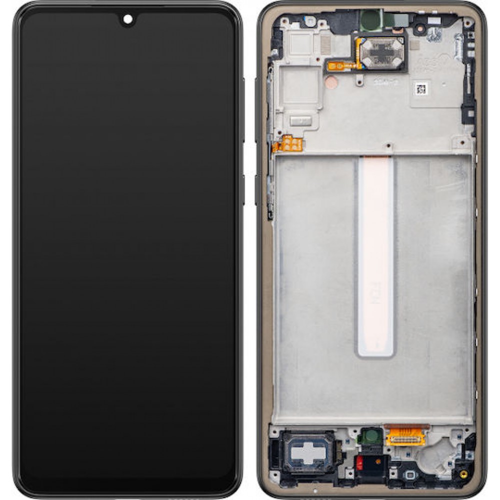 Γνήσια Οθόνη LCD και Μηχανισμός Αφής με Πλαίσιο για Samsung Galaxy A33 5G – SM-A336 GH82-28143A / GH82-28144A Μαύρο (Service Pack)