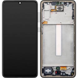 Γνήσια Οθόνη LCD και Μηχανισμός Αφής με Πλαίσιο για Samsung Galaxy A33 5G – SM-A336 GH82-28143A / GH82-28144A Μαύρο (Service Pack)