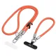 Tech-Protect C10S ROPE Crossbody Λουράκι Λαιμού για Κινητά, WRIST Λουράκι Καρπού για Κινητά - Πορτοκαλί, Ασημί