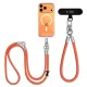Tech-Protect C10S ROPE Crossbody Λουράκι Λαιμού για Κινητά, WRIST Λουράκι Καρπού για Κινητά - Πορτοκαλί, Ασημί