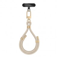 Tech-Protect C4S Rope Λουράκι Καρπού για Κινητά - Χρυσό, Μπεζ