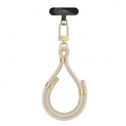 Tech-Protect C4S Rope Λουράκι Καρπού για Κινητά - Χρυσό, Μπεζ