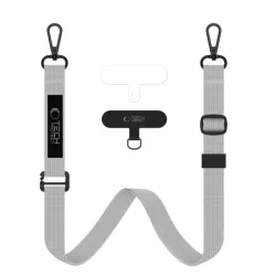 Tech-Protect C6S ROPE Crossbody Λουράκι Λαιμού για Κινητά - Γκρι