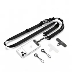 Tech-Protect C9S ROPE Crossbody Λουράκι Λαιμού για Κινητά - Μαύρο Tech-Protect C9S ROPE Crossbody Λουράκι Λαιμού για Κινητά - Μαύρο