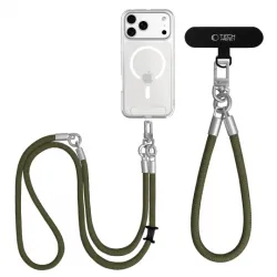 Tech-Protect C10S ROPE Crossbody Λουράκι Λαιμού για Κινητά, WRIST Λουράκι Καρπού για Κινητά - Πράσινο, Ασημί Tech-Protect C10S ROPE Crossbody Λουράκι Λαιμού για Κινητά, WRIST Λουράκι Καρπού για Κινητά - Πράσινο, Ασημί