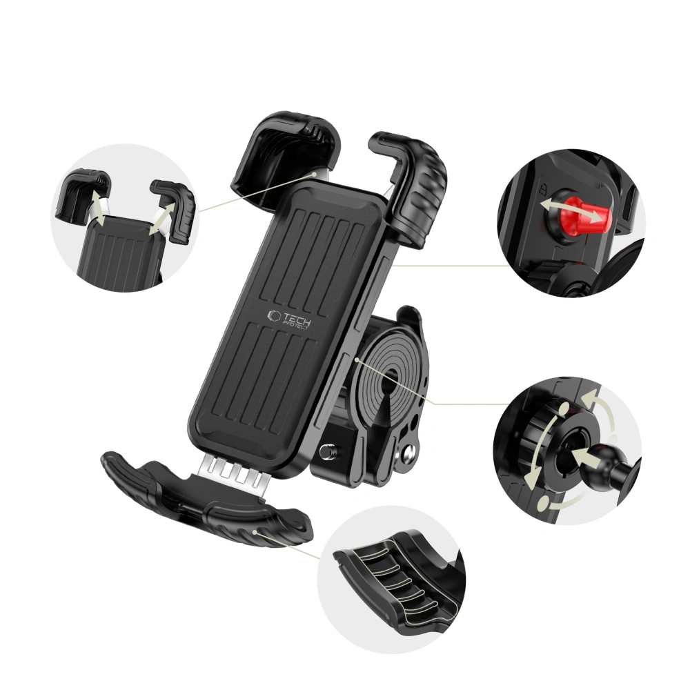 Tech‑Protect Βάση Κινητού για Ποδήλατο & Μηχανή V7 Universal Black Tech‑Protect Βάση Κινητού για Ποδήλατο & Μηχανή V7 Universal Black