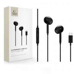Tech-Protect Ultraboost Core G2 In-ear Handsfree Ακουστικά με Βύσμα USB-C Μαύρο