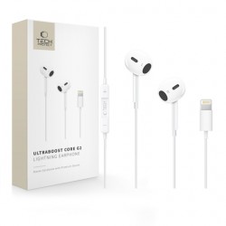 Tech-Protect Ultraboost Core G2 In-ear Handsfree Ακουστικά με Βύσμα Lightning Λευκό