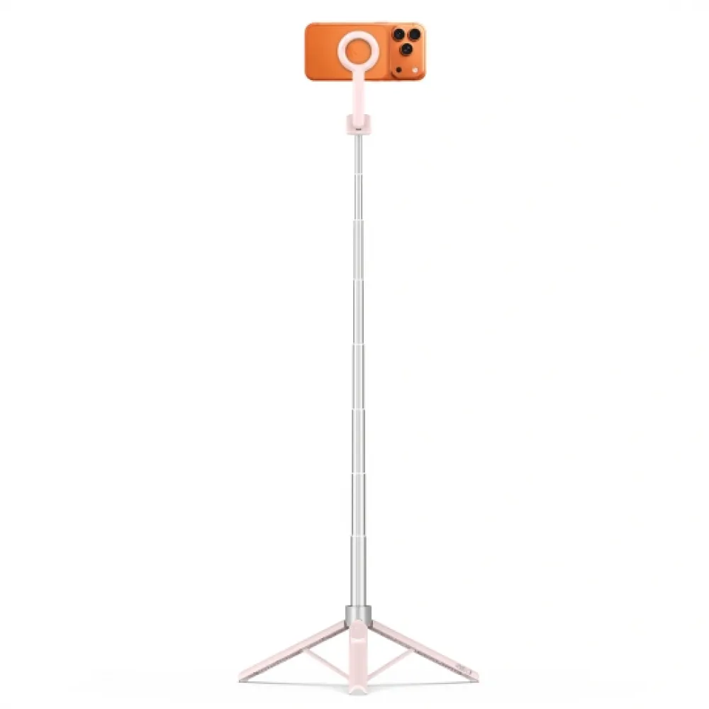 Tech-Protect selfie stick Bluetooth, με τρίποδο, Magsafe L10S - Ροζ