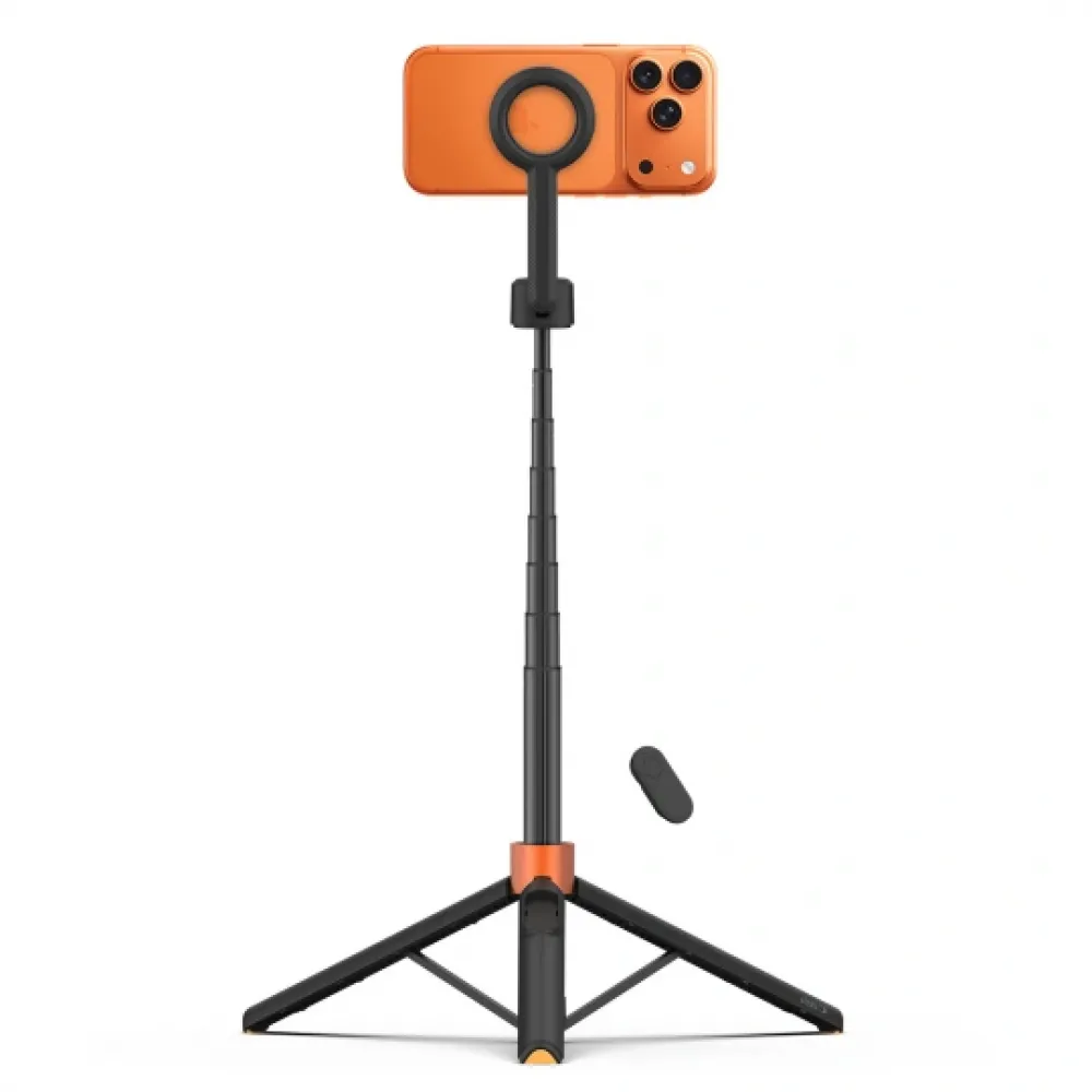 Tech-Protect selfie stick Bluetooth, με τρίποδο, Magsafe L10S - Μαύρο, Πορτοκαλί Tech-Protect selfie stick Bluetooth, με τρίποδο, Magsafe L10S - Μαύρο, Πορτοκαλί