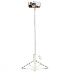 Tech-Protect selfie stick Bluetooth, με τρίποδο L09S - Μπεζ Tech-Protect selfie stick Bluetooth, με τρίποδο L09S - Μπεζ