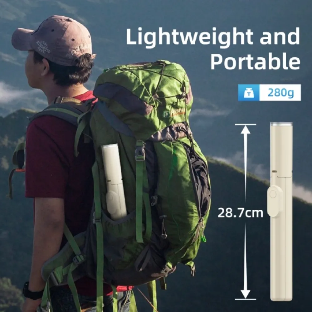 Tech-Protect selfie stick Bluetooth, με τρίποδο L09S - Μπεζ Tech-Protect selfie stick Bluetooth, με τρίποδο L09S - Μπεζ