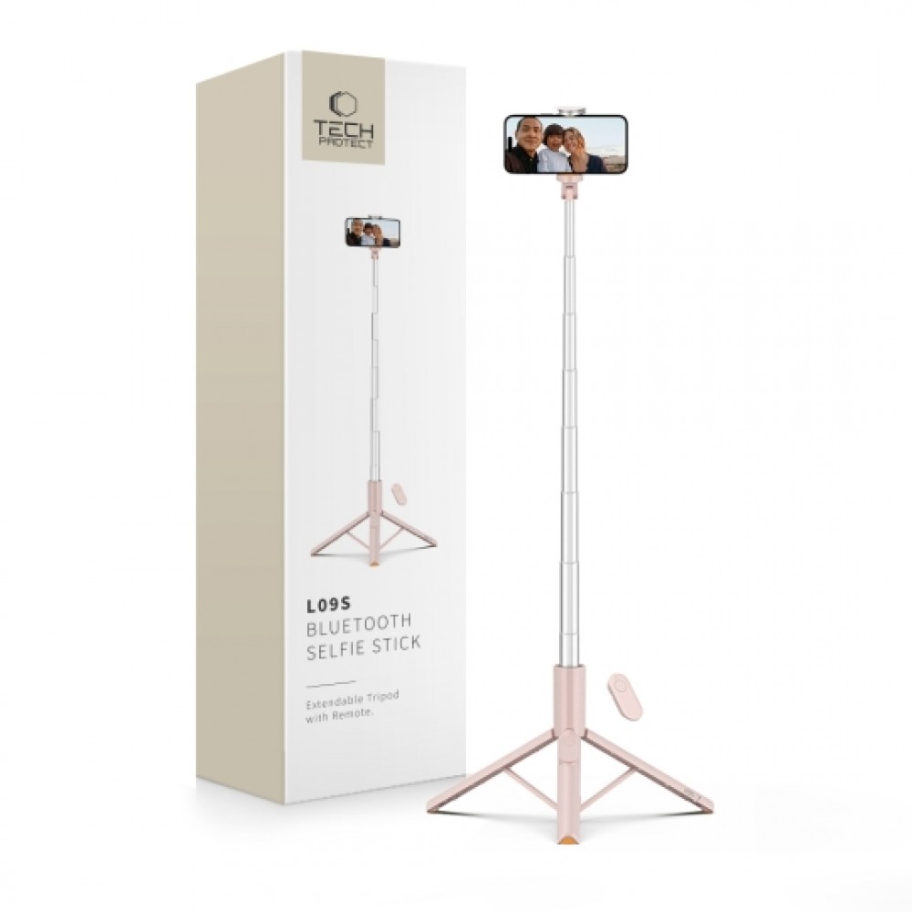 Tech-Protect selfie stick Bluetooth, με τρίποδο L09S - Ροζ Tech-Protect selfie stick Bluetooth, με τρίποδο L09S - Ροζ