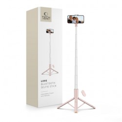 Tech-Protect selfie stick Bluetooth, με τρίποδο L09S - Ροζ