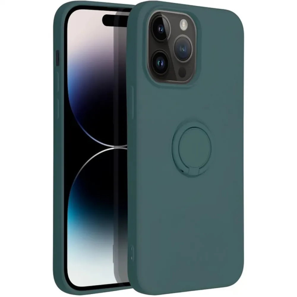 Θήκη Silicone Ring για Apple iPhone 14 Pro – Πράσινο Θήκη Silicone Ring για Apple iPhone 14 Pro – Πράσινο