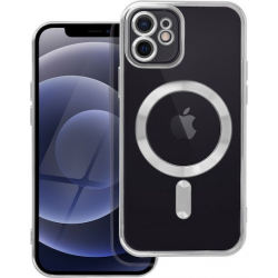 Electro Mag Cover Back Cover Σιλικόνης Ασημί (iPhone 12)