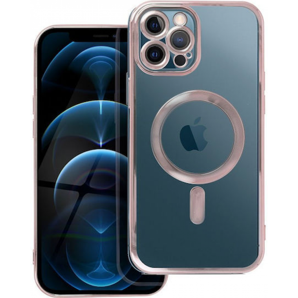 Electro Mag Cover Back Cover Σιλικόνης Ροζ Χρυσό (iPhone 12 Pro Max)
