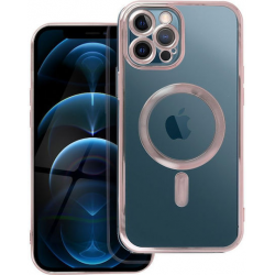 Electro Mag Cover Back Cover Σιλικόνης Ροζ Χρυσό (iPhone 12 Pro Max)