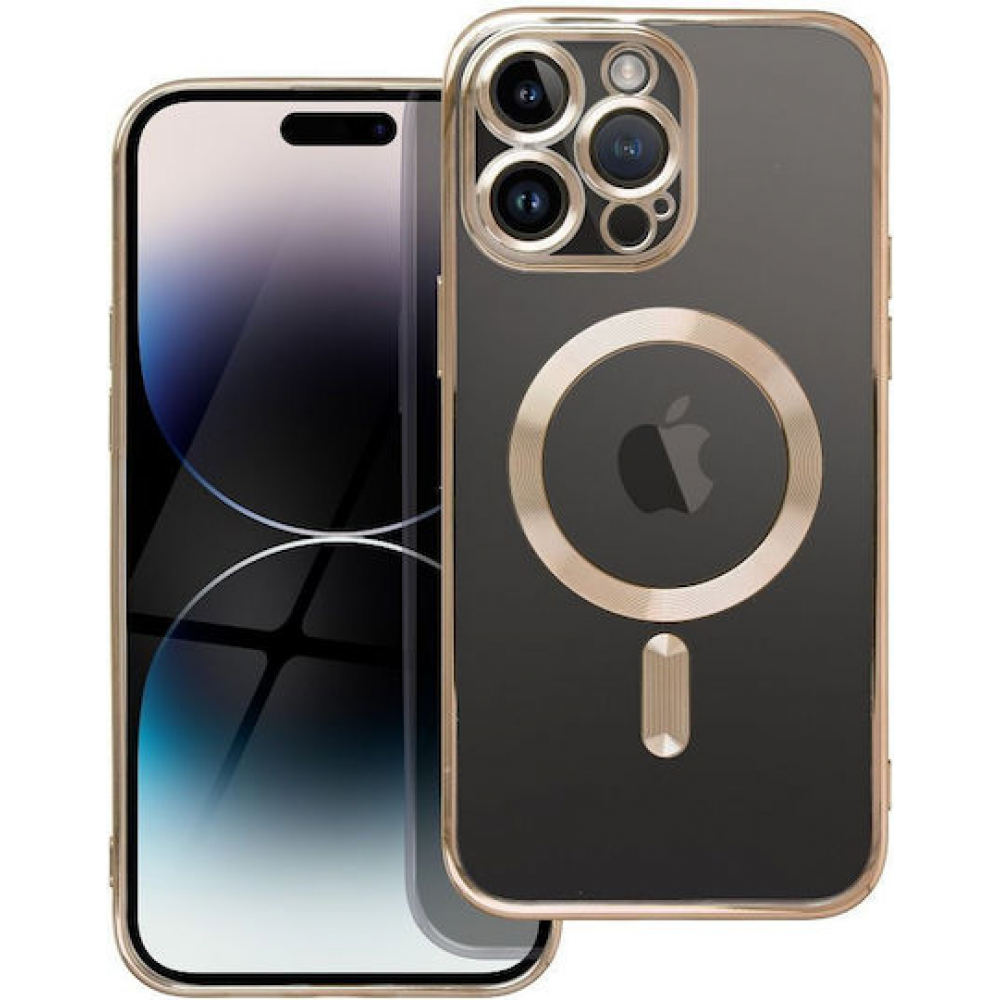 Electro Mag Cover Back Cover Σιλικόνης Χρυσό (iPhone 14 Plus)