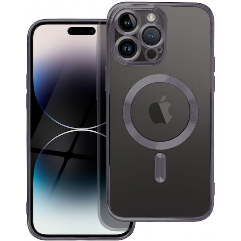 Electro Mag Cover Back Cover Σιλικόνης Μαύρο (iPhone 15 Plus)