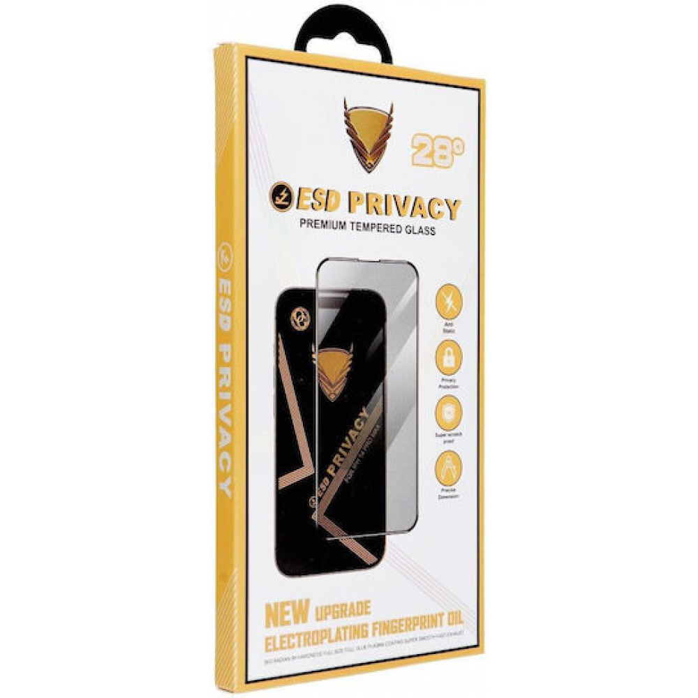 OG Premium Full Glue Privacy Ματ Full Face Tempered Glass Μαύρο (Samsung Galaxy A05)