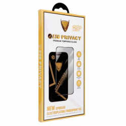 OG Premium Full Glue Privacy Ματ Full Face Tempered Glass Μαύρο (iPhone 15 Pro / iPhone 17)