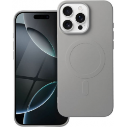 Big Hole Back Cover Σιλικόνης / Tempered Glass Γκρι (iPhone 16 Pro Max)