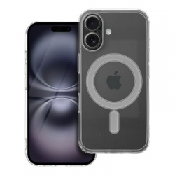 CLEAR MAG COVER case with camera protection compatible with MagSafe for IPHONE 16 transparent