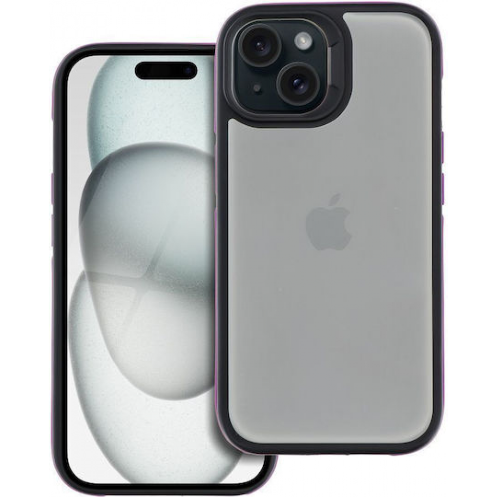 Back Cover Tempered Glass Μωβ (iPhone 15)
