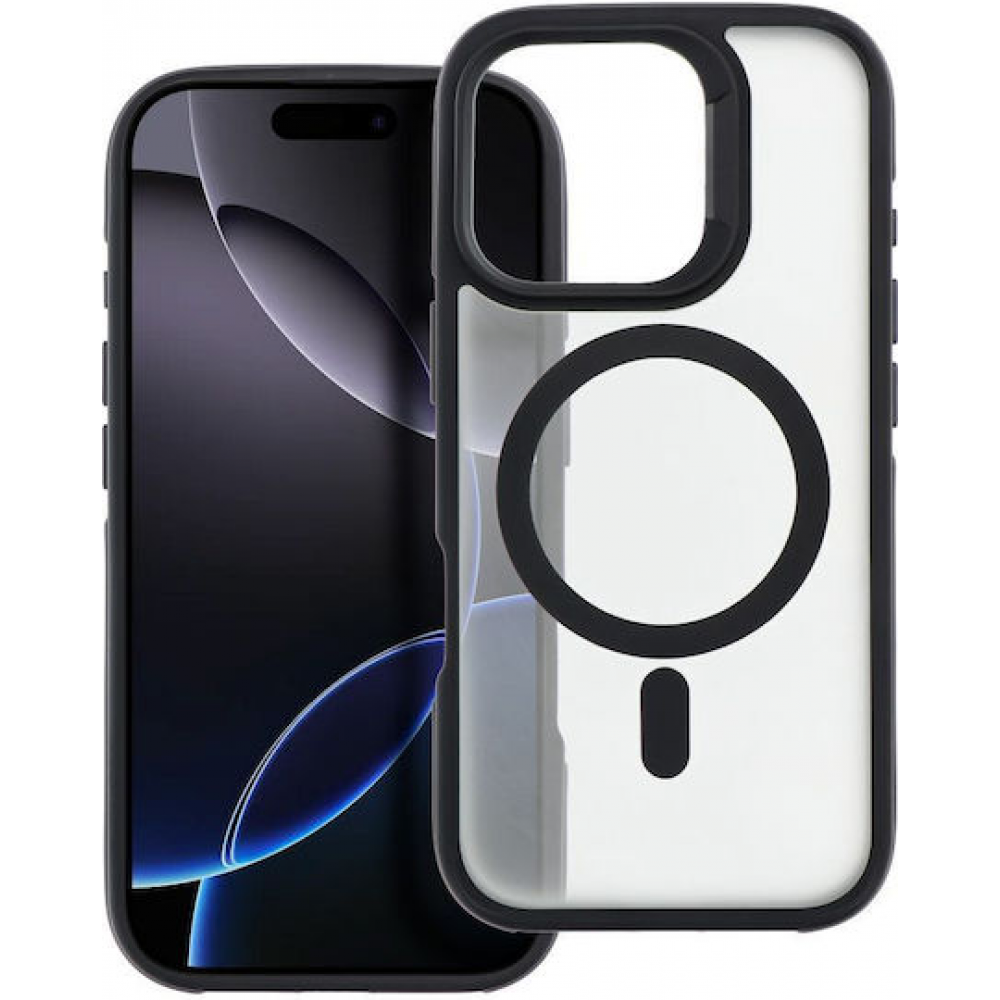 Magnetic Tpu+pc Back Cover Case Compatible Magsafe Μαύρο (iPhone 16 Pro Max)