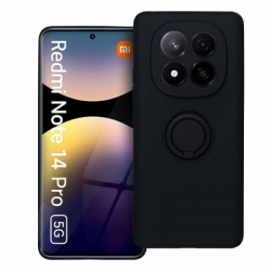 SILICONE RING case for XIAOMI Redmi Note 14 Pro 5G black