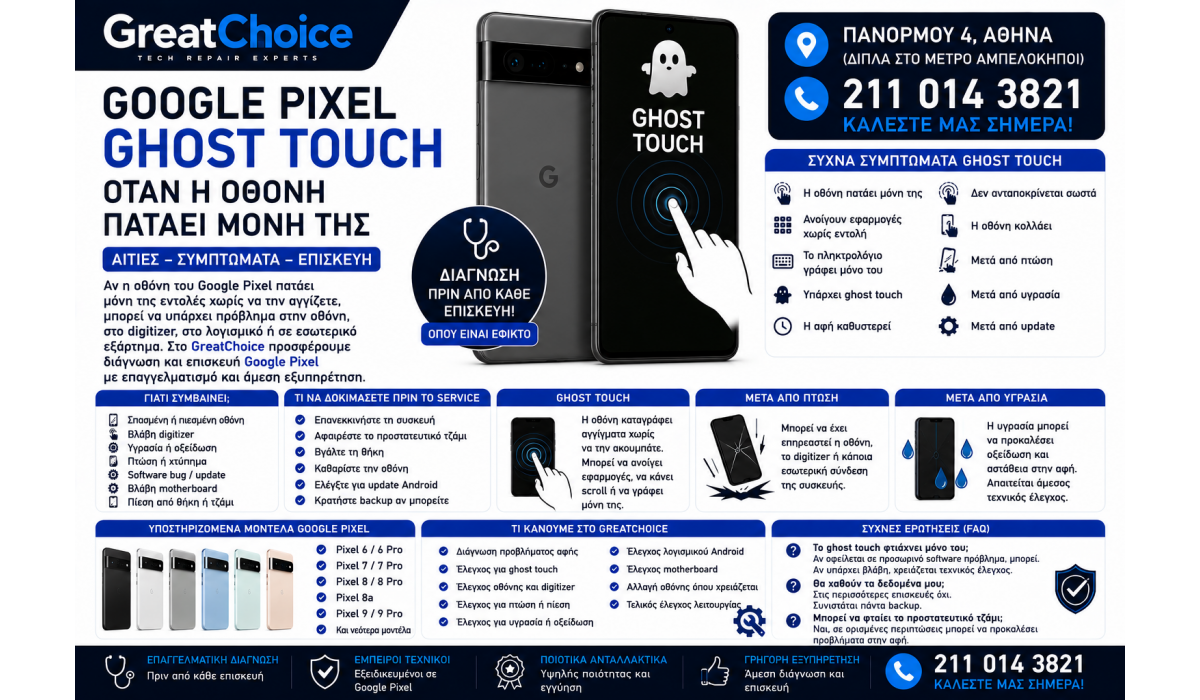 Google Pixel Ghost Touch – Όταν η Οθόνη Πατάει Μόνη της