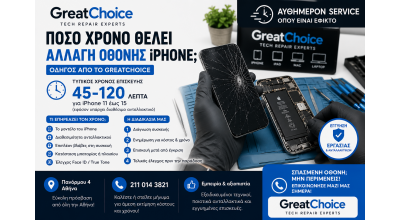 Πόσο χρόνο θέλει αλλαγή οθόνης iPhone – Διάρκεια επισκευής