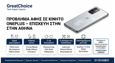 Πρόβλημα Αφής σε κινητό OnePlus – επισκευή στην Αθήνα