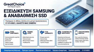 GreatChoice: εξειδίκευση Samsung, Αναβάθμιση Ssd, Πανόρμου 4