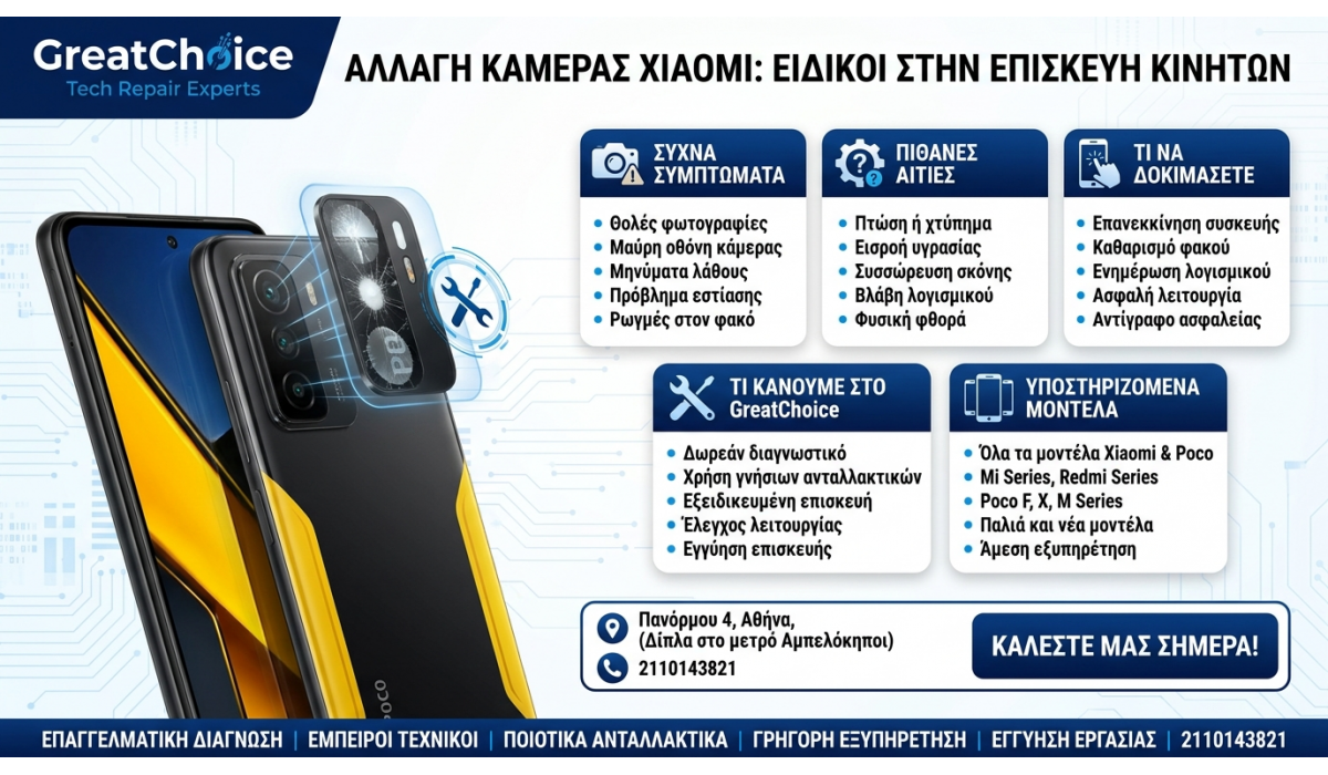 Αλλαγή Κάμερας Xiaomi: Ειδικοί στην Επισκευή Κινητών