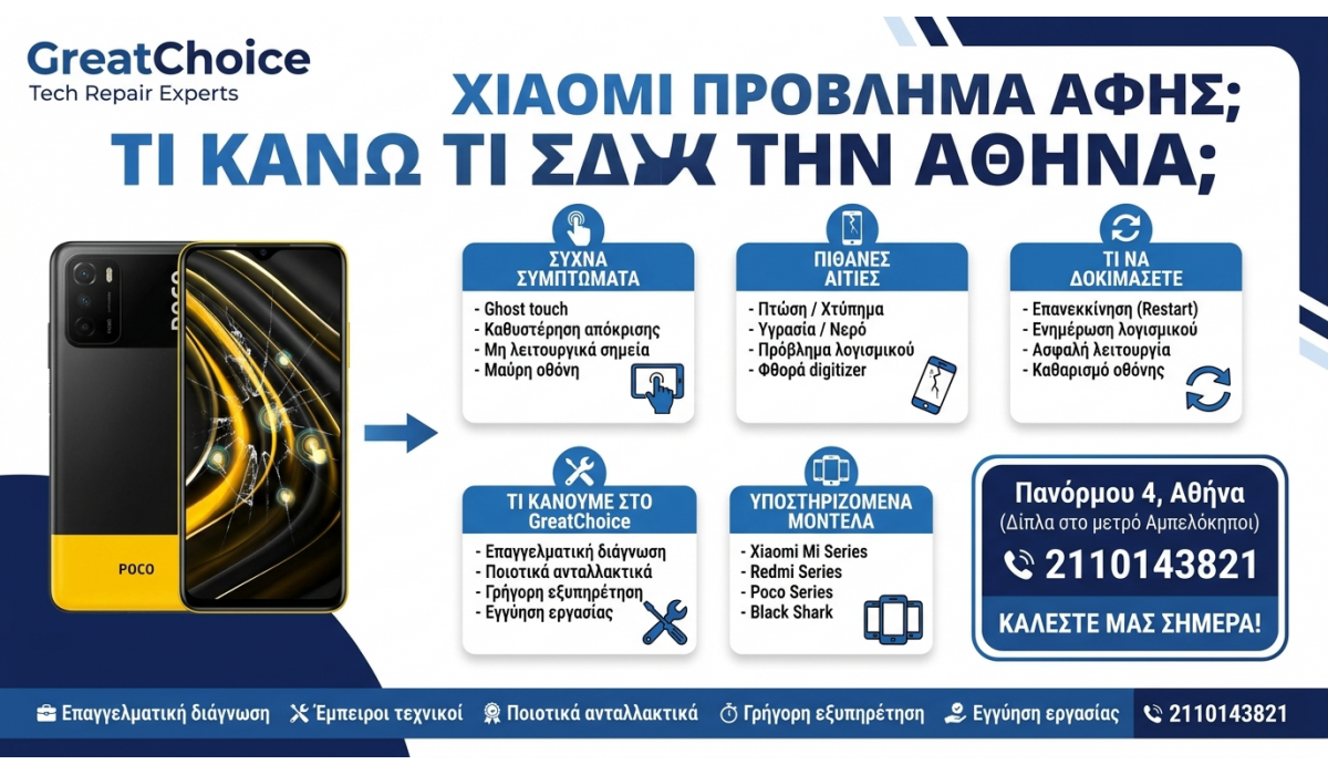 Xiaomi Πρόβλημα Αφής; τι κάνω στην Αθήνα;